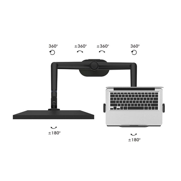 WERGON - Noah - Justerbar Dual Desktop holder - skærm Max 27" / Laptop 11-17" - Sølv