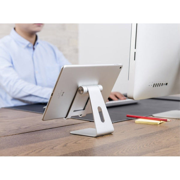 WERGON - Alba - iPhone / Smartphone / Tablet - Aluminium Foldbar Design holder 7-10" - Sølv