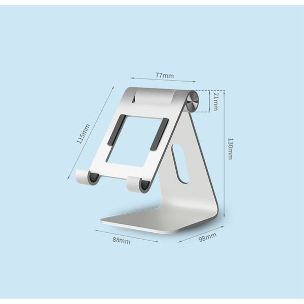 WERGON - Alba - iPhone / Smartphone / Tablet - Aluminium Foldbar Design holder 7-10" - Sølv